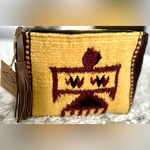 ‼️RARE‼️🎸MZ (fair trade) Textiles🎸🔥NWT🔥Golden Eagle Bag/Clutch